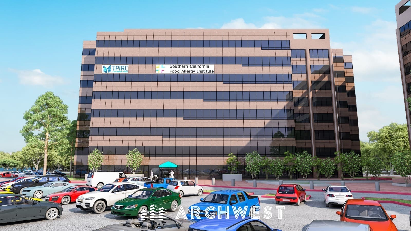 45. 3D Render of a Medical Research Facility, California, USA